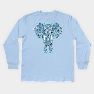 Decorated Indian Elephant Kids Long Sleeve T-Shirt